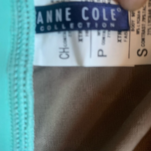 ANNE COLLE Collection Swim Skirt Cover Up Brown Aqua Small - Picture 7 of 7